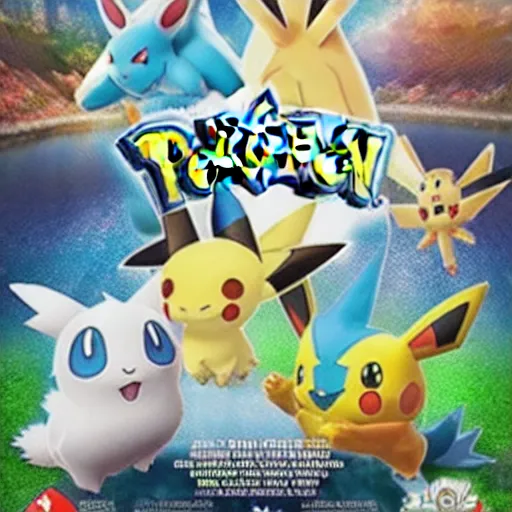 Prompt: Pokemon live action movie poster