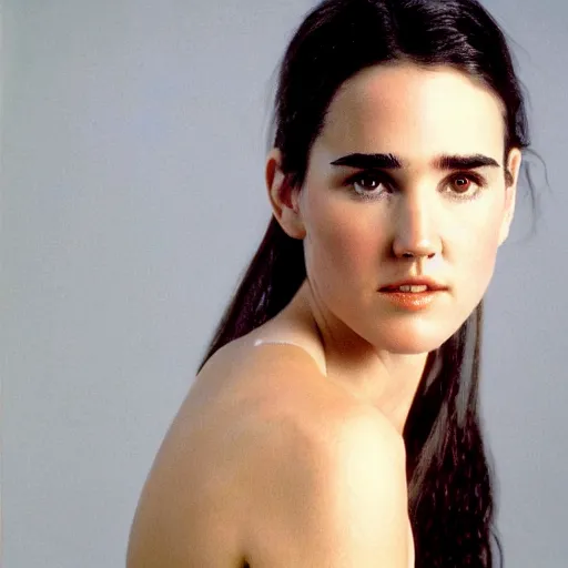 Prompt: High quality portrait of young Jennifer Connelly, realism, 8k, award winning photo.