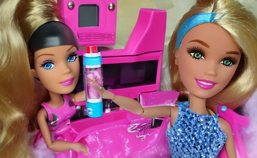 Prompt: barbie's first vape