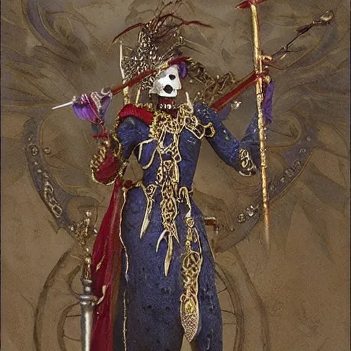 Image similar to photo of death with a fantasy bejewelled scythe