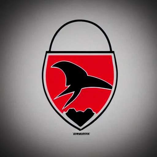 Image similar to logo of a raven with red lines inspired by infamous second son bad karma, perfect