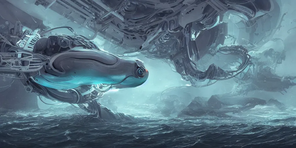 Image similar to a futuristic sea creature in a deep sea below one hundred kilometers from the sea level with a giant bazooka on it\'s back, detailed illustration, digital art, overdetailed arttrending on artstation, the most beautiful image ever created, dramatic, subtle details, illustration painting, 8K, award winning artwork, high quality printing, fine art, intricate, epic lighting, very very very very beautiful scenery, 8k resolution, digital painting, sharp focus, professional art, 8k ultra hd, artstationHD, hyper detailed