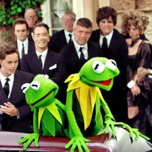 celebrating kermit the frogs funeral, full muppet cast Stable