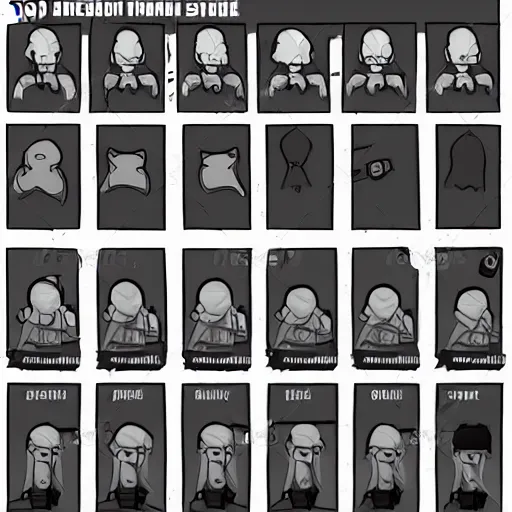 Image similar to top down character animation sheet for a top down shooter game