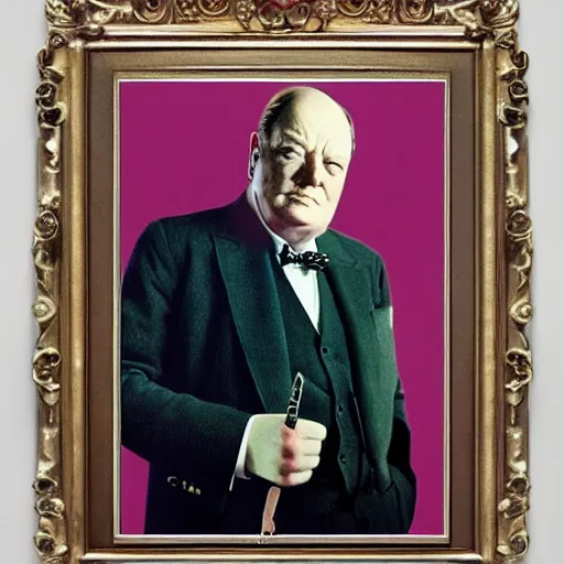 Prompt: winston churchill as john wick