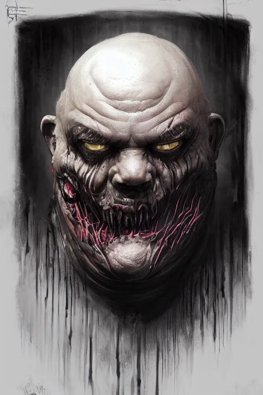 Image similar to portrait of jack black by hr giger, greg rutkowski and wayne barlowe as a diablo, resident evil, dark souls, bloodborne monster