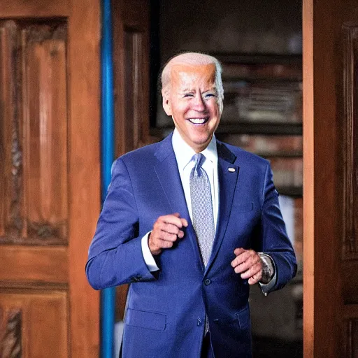 Prompt: Joe Biden gets lost in the backrooms
