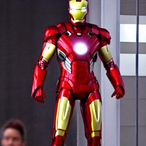 Prompt: Keanu Reeves in an Iron Man costume