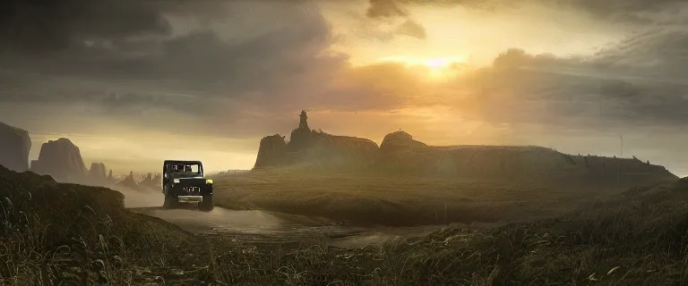 Land Rover Defender 110 (1985), an epic fantasy, | Stable Diffusion ...