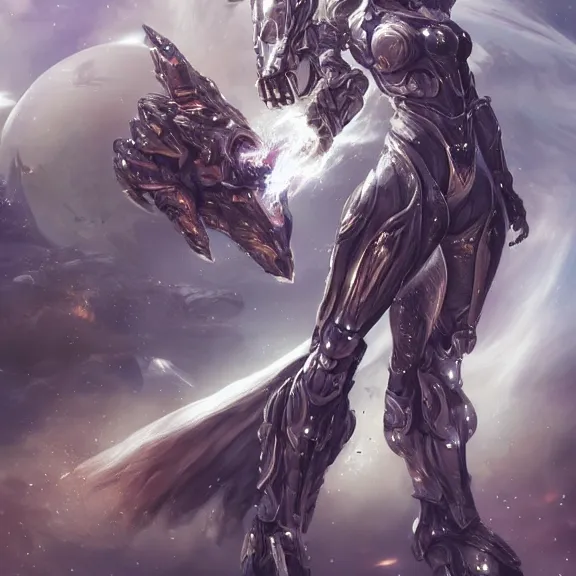 Image similar to giant stunning goddess shot, beautiful hot anthropomorphic robot mecha female dragon, larger than the planet, gently caressing earth, looming over earth in space, detailed silver armor, epic proportions, epic scale, highly detailed digital art, furry art, macro art, warframe fanart, destiny fanart, anthro, giantess, macro, furaffinity, deviantart, 8k 3D realism