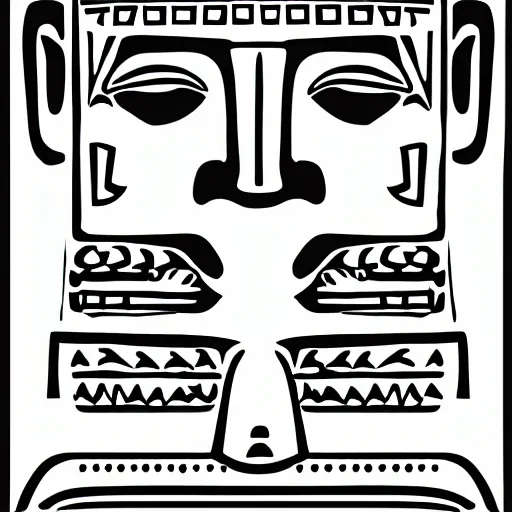 Prompt: icon design of a moai from easter island