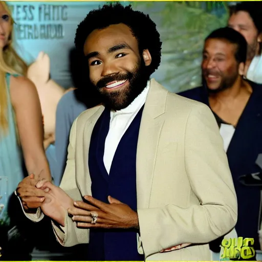 Image similar to donald glover's happiest moment in life