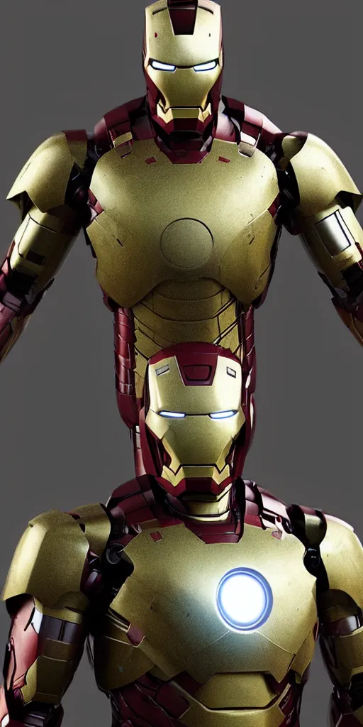 Prompt: militaristic latest technology iron man armor, 3 d render, unreal engine