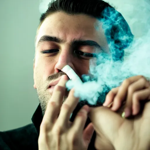 Prompt: marijuanaman smoking himself, epic award winning professional profile photography, dramatic cinematic lighting, high times, 8 k