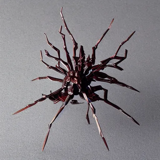 Prompt: stunning etherspiders sculpt tabletop crystal molten sublime