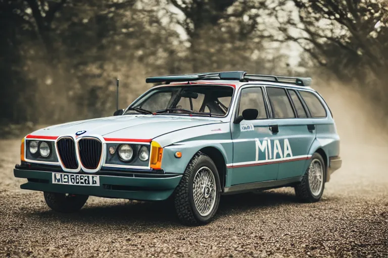 Prompt: 1945 Lancia Delta Integrale BMW M1 estate wagon, XF IQ4, 150MP, 50mm, F1.4, ISO 200, 1/160s, natural light, Adobe Photoshop, Adobe Lightroom, photolab, Affinity Photo, PhotoDirector 365