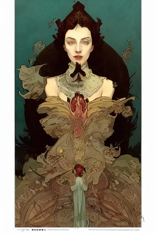Image similar to portrait of a victorian era duc, stylized illustration by peter mohrbacher, moebius, mucha, victo ngai, colorful comics style