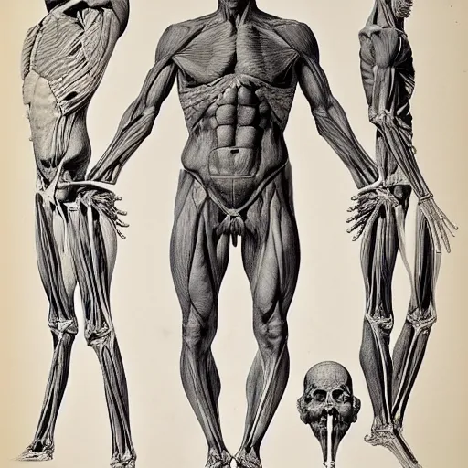 Image similar to anatomy drawing by Gottfried Bammes