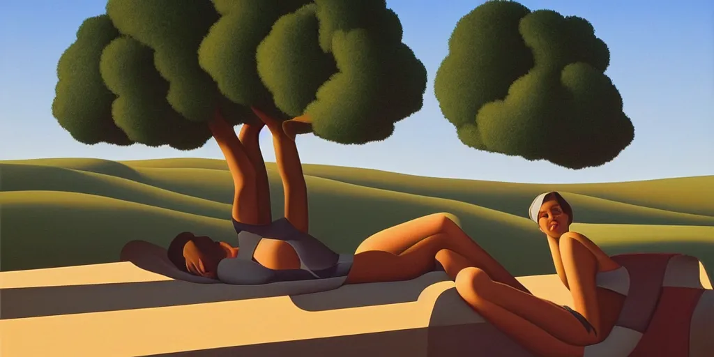 Image similar to dreaming, summer evening, kenton nelson