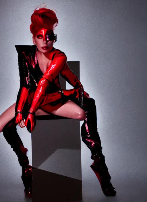 Image similar to lady gaga by nick knight, born this way, born this way album, red weapon 8 k s 3 5, cooke anamorphic / i lenses, highly detailed, cinematic lighting