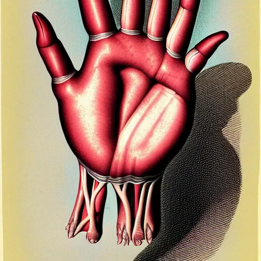 Image similar to medical reference, anatomical illustration of a hand : : anatomy study of hand