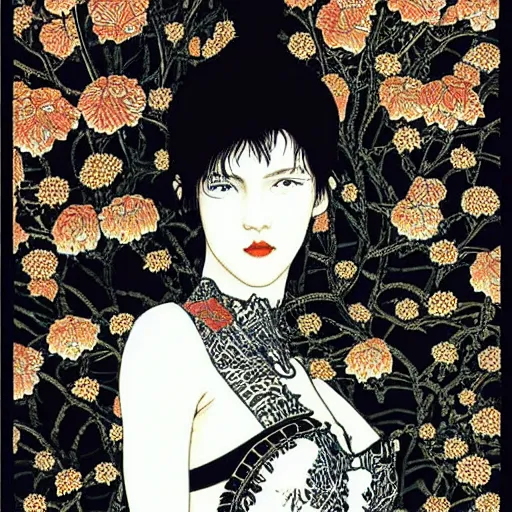 Image similar to intricate detailed portrait of scarlet johanson by takato yamamoto