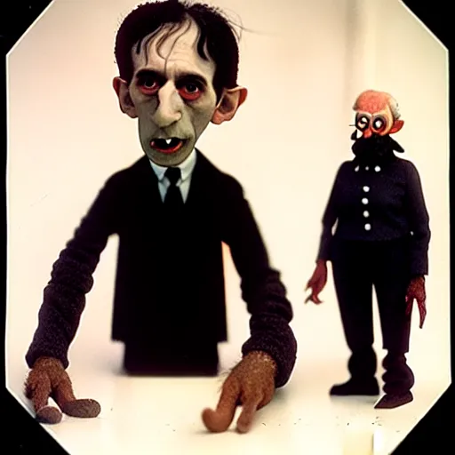 Prompt: claymation anthony fauci by jan svankmajer, hyperrealistic, very detailed, tim burton, 3 5 mm film still, gothic, horror, eldritch