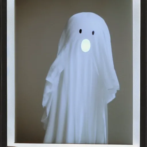 Image similar to cute ghost caught on Polaroid