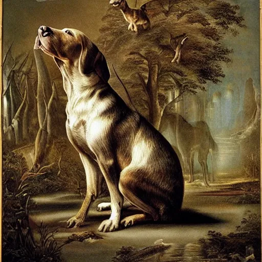 Image similar to naturalism sublime splendor dog