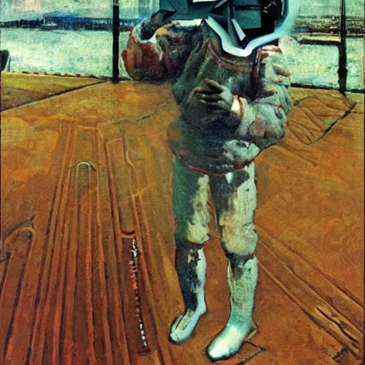 Image similar to A conceptual art. A rip in spacetime. Did this device in his hand open a portal to another dimension or reality?! by David Driskell, by Frits Thaulow perspective