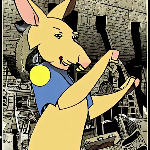 Prompt: cerebus the aardvark, anime style