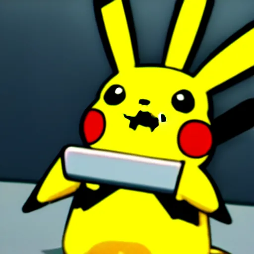 Image similar to pikachu smoking a joint, unreal engine 5