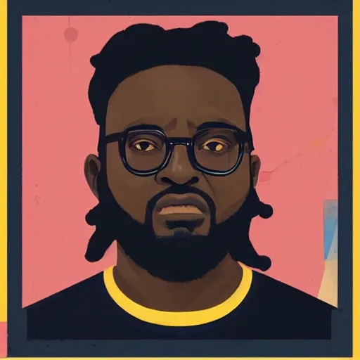 Prompt: T-pain profile picture by Sachin Teng, asymmetrical, Organic Painting , Matte Painting, geometric shapes, hard edges, graffiti, street art:2 by Sachin Teng:4