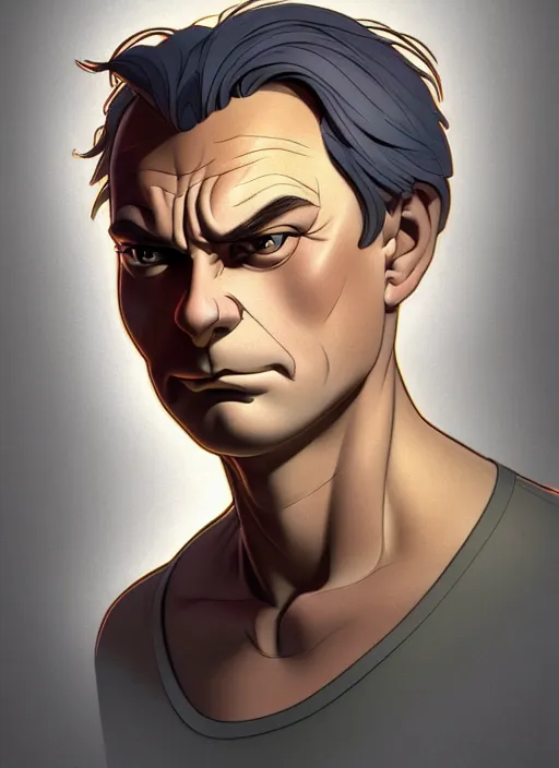 Image similar to art viktor orban, sad expression, t - shirt, modern casual clothing, natural lighting, path traced, highly detailed, high quality, cartoon, digital painting, by don bluth and ross tran and studio ghibli and alphonse mucha