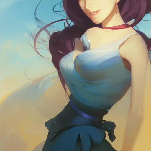 Image similar to portrait lady miss woman focus attractive eye enchanted official fanart behance by Jesper Ejsing, by RHADS, Makoto Shinkai and Lois van baarle, ilya kuvshinov, rossdraws portrait, highly detailed, digital painting, concept art, sharp focus, illustration, cinematic lighting, art by artgerm and greg rutkowski and alphonse mucha radiant light, peter mohrbacher, ferdinand knab, portrait