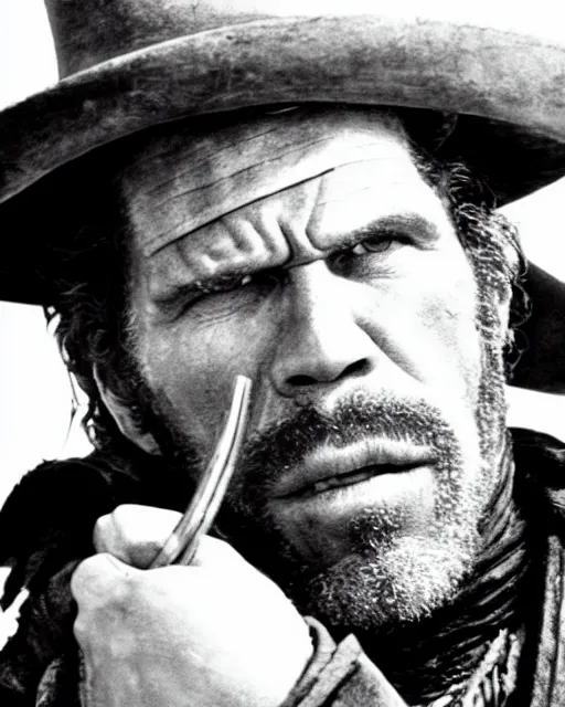 Image similar to film still close up shot of ron perlman in the movie a fistful of dollars. photographic, photography