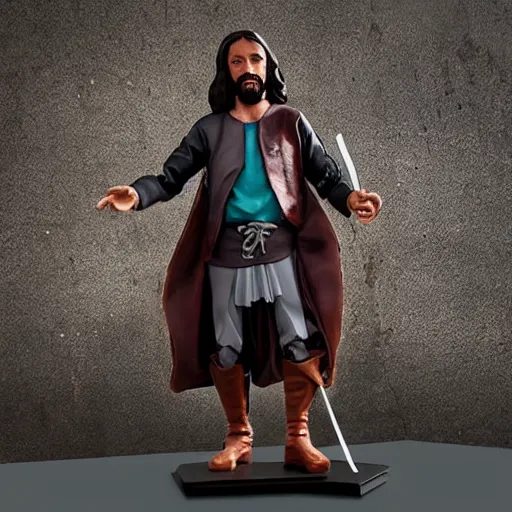 Image similar to 1 7 th century jesus stop motion vinyl action figure, plastic, toy, butcher billy style