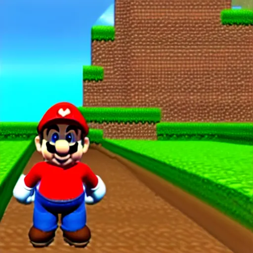 Image similar to danny devito, super mario 6 4 screenshot