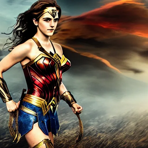 Prompt: emma watson as wonder woman