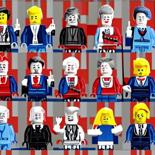 Prompt: concept art for a new 2 0 2 0 united states election lego set with included joe biden and donald trump minifigures