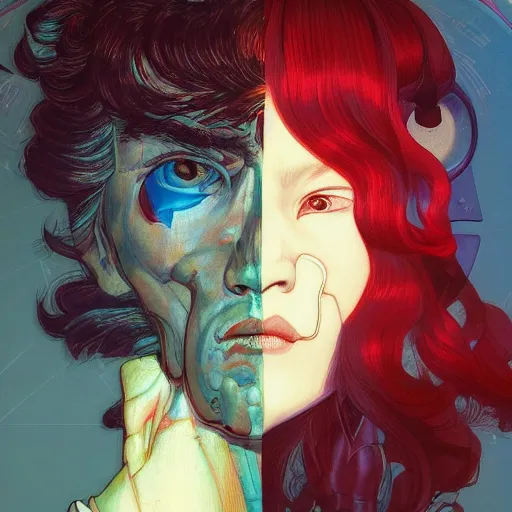 Image similar to prompt : soviet doomer portrait soft light painted by james jean and katsuhiro otomo and erik jones, inspired by akira anime, smooth face feature, intricate oil painting, high detail illustration, sharp high detail, manga and anime 1 9 9 9
