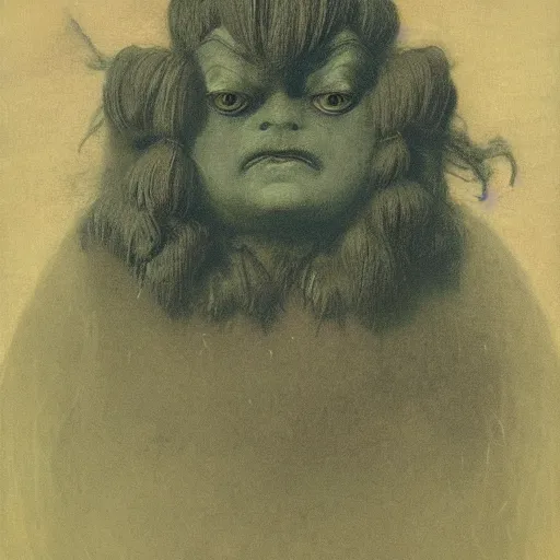 Image similar to style by millais, ( ( ( ( ( ( ( ( by beksinski ) ) ) ) ) ) ) ), portrait painting of victorian yokai, 8 k, highly detailed,