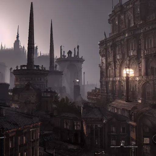 Image similar to grimdark gothic city, unreal engine, 8 k, ultra realistic, ultra detail