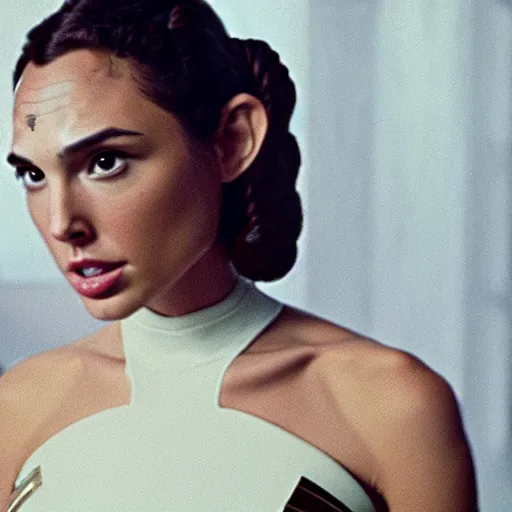 Image similar to photo of gal gadot as princess leia