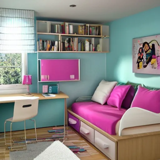 Image similar to teen girls bedroom