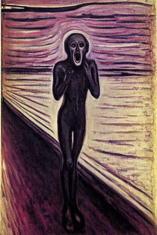 Image similar to scream by edward munch, odd nerdrum