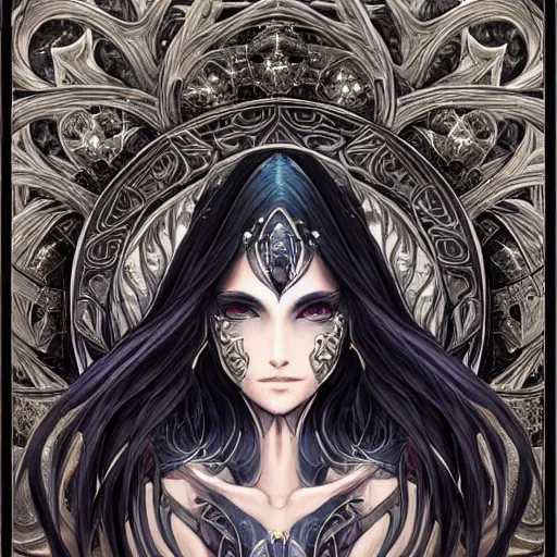 Prompt: adherent to tzeentch, heroine, beautiful, detailed symmetrical close - up portrait, intricate complexity, in the style of artgerm and kazuki tanahashi, cel - shaded