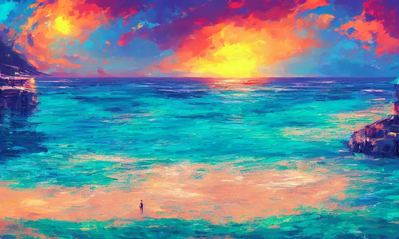 Image similar to paradise beach by alena aenami artworks in 4 k