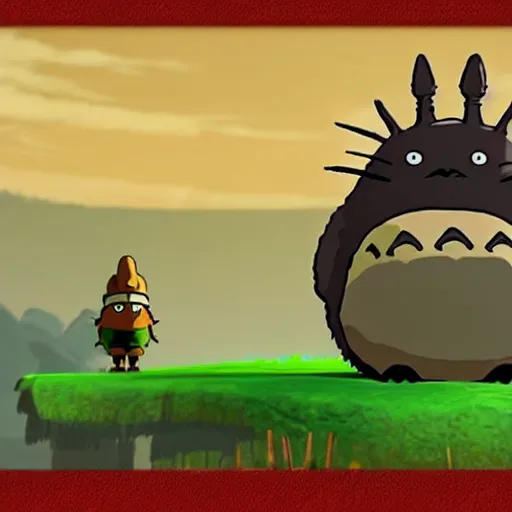 Prompt: Totoro in Zelda Wind Waker, 4k, UHD