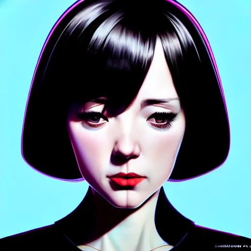 Image similar to bored actress with low eyes and dark circles. underground box office hit, comedy and seventies italian horror movie, unreal engine, intricate, ultra detailed 8 k, ambient occlusion, best, cool, extremely beautiful and aesthetic shape of face and neck, art by hiroaki samura and ilya kuvshinov and rossdraws andy warhol